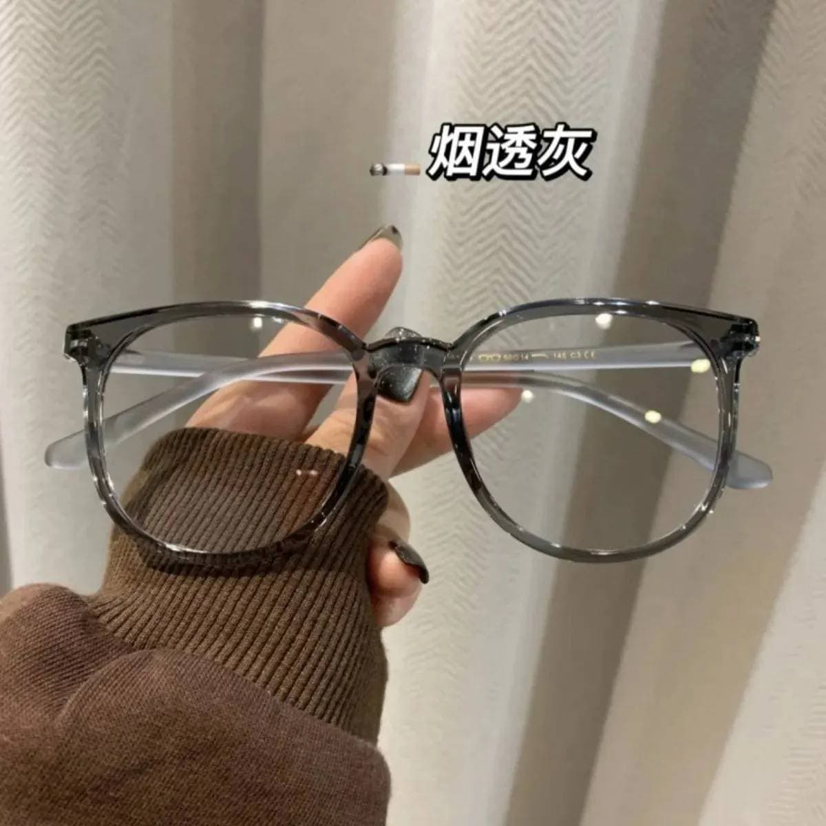 Anti-blue light high-definition women's no-makeup ultra-light frame non-prescription flat mirror stall large frame myopia glasses frame wholesale 9