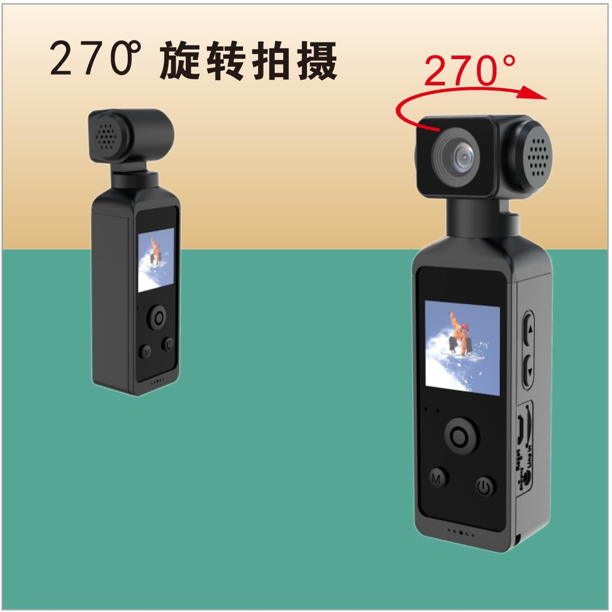 HD Pocket Camera 5K Outdoor Waterproof Cycling DV Rotary Action Camera New Cross-Border 3