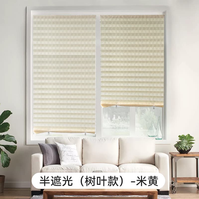 Glass curtains, self-adhesive leaf curtains, punch-free soft gauze curtains, semi-blackout blinds, sunshade and sun protection roller blinds 8