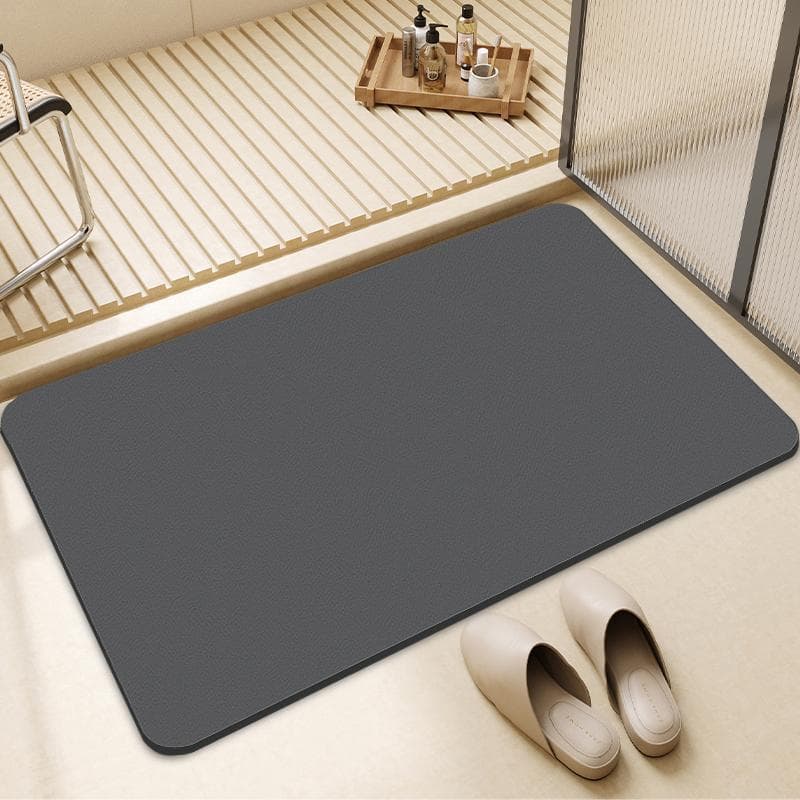 Solid color diatom mud floor mats for home bathroom carpets, toilet non-slip absorbent foot mats, dirt-resistant and easy to care for. 2