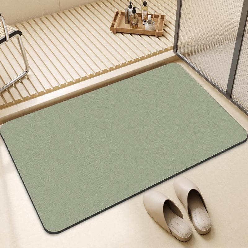 Solid color diatom mud floor mats for home bathroom carpets, toilet non-slip absorbent foot mats, dirt-resistant and easy to care for. 3
