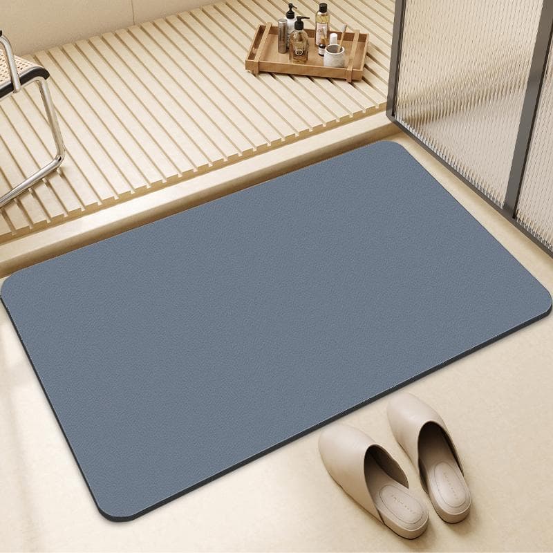 Solid color diatom mud floor mats for home bathroom carpets, toilet non-slip absorbent foot mats, dirt-resistant and easy to care for. 4