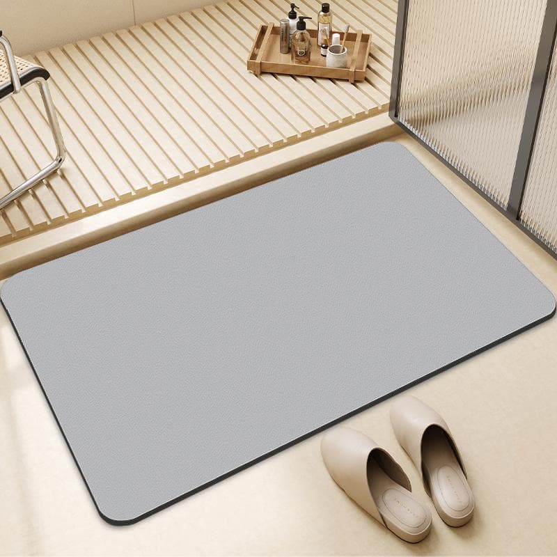 Solid color diatom mud floor mats for home bathroom carpets, toilet non-slip absorbent foot mats, dirt-resistant and easy to care for. 5