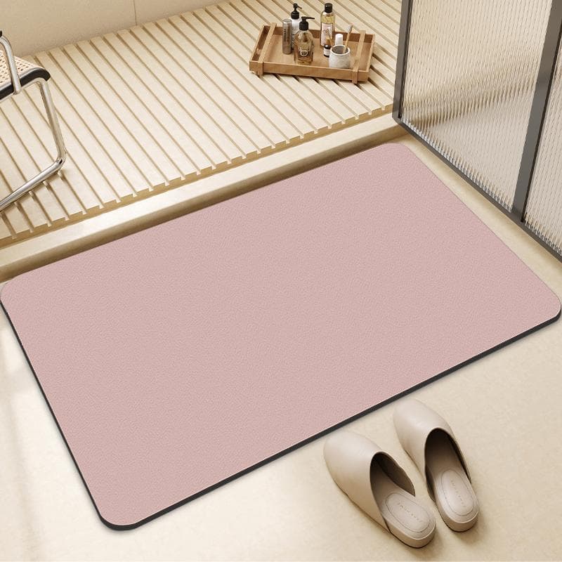 Solid color diatom mud floor mats for home bathroom carpets, toilet non-slip absorbent foot mats, dirt-resistant and easy to care for. 7