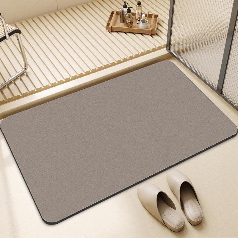 Solid color diatom mud floor mats for home bathroom carpets, toilet non-slip absorbent foot mats, dirt-resistant and easy to care for. 8