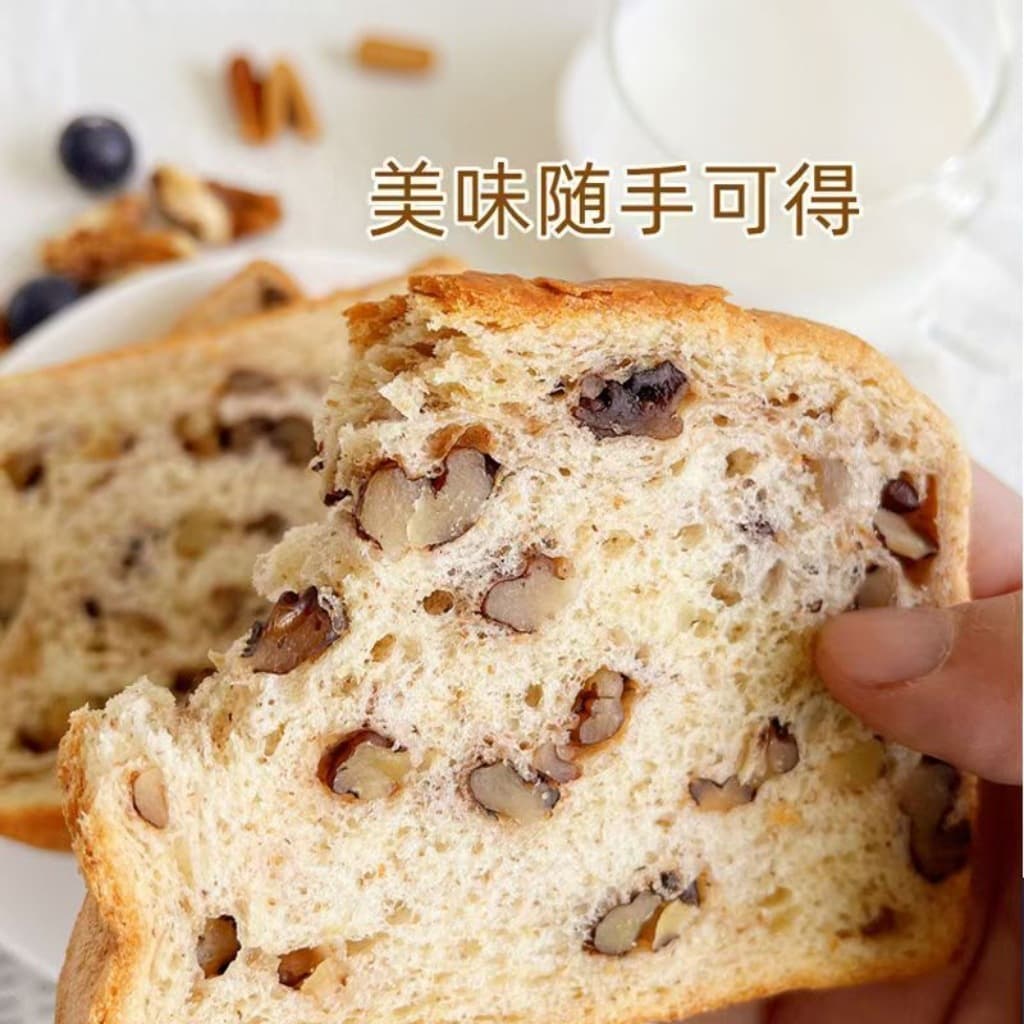 Wheat, whole wheat nuts, walnut bread, raisins, red beans, sliced ​​toast, breakfast meal replacement batch, healthy meal replacement 3