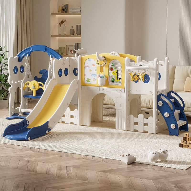 Children's slide indoor household 2 to 10 years old baby slide swing two-in-one climbing frame multi-functional park 1