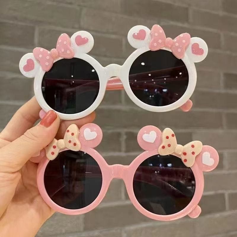 Cartoon Mickey Cute Baby Sunglasses with Bow Children's Fashion Personalized Sunglasses Trendy Sunshade Glasses for Boys and Girls 2