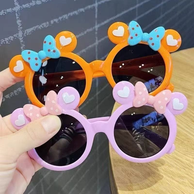 Cartoon Mickey Cute Baby Sunglasses with Bow Children's Fashion Personalized Sunglasses Trendy Sunshade Glasses for Boys and Girls 3