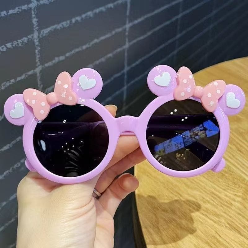 Cartoon Mickey Cute Baby Sunglasses with Bow Children's Fashion Personalized Sunglasses Trendy Sunshade Glasses for Boys and Girls 9