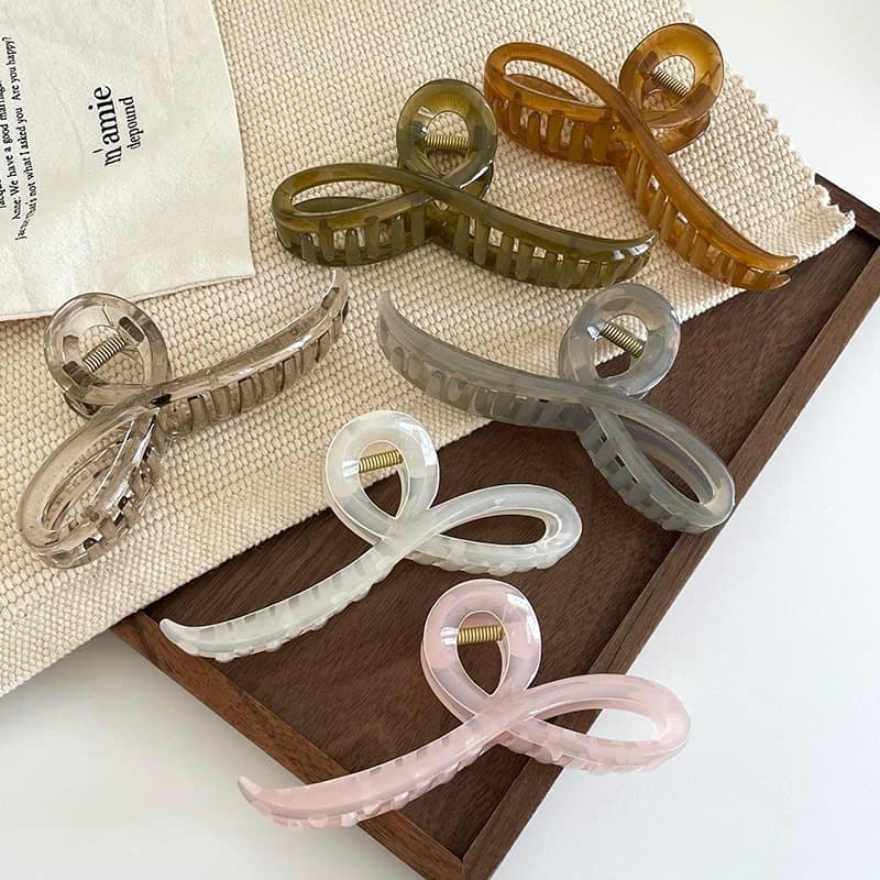 Simple and high-end versatile jelly clip women's back hair clip shark clip new temperament hair clip headwear 1