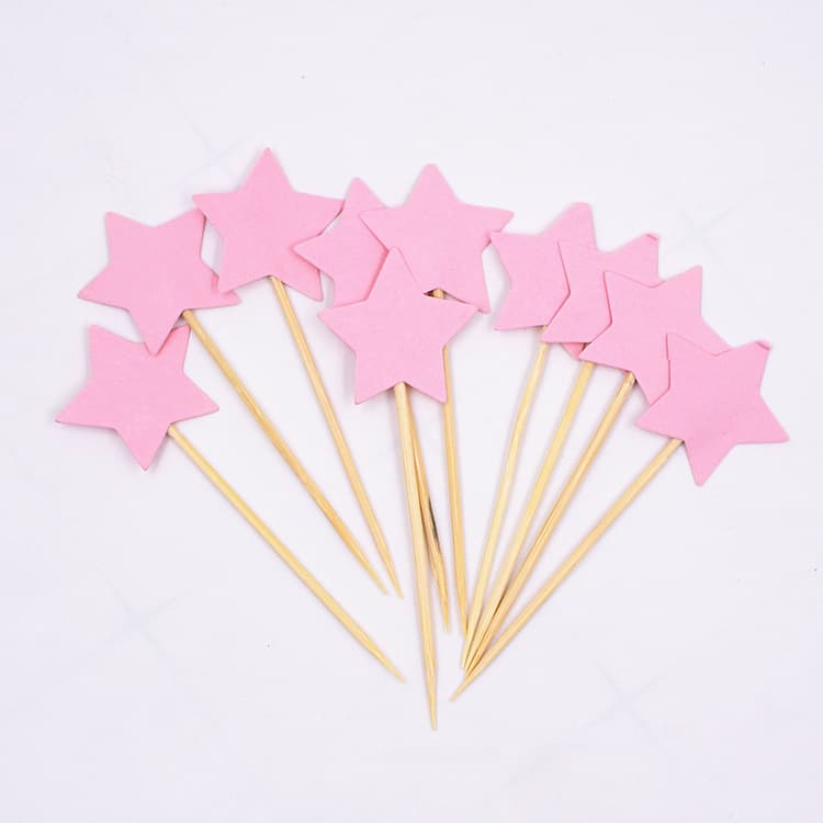 10-pack of five-pointed star cake decoration inserts, various glitter series baking inserts, wedding decoration inserts 4