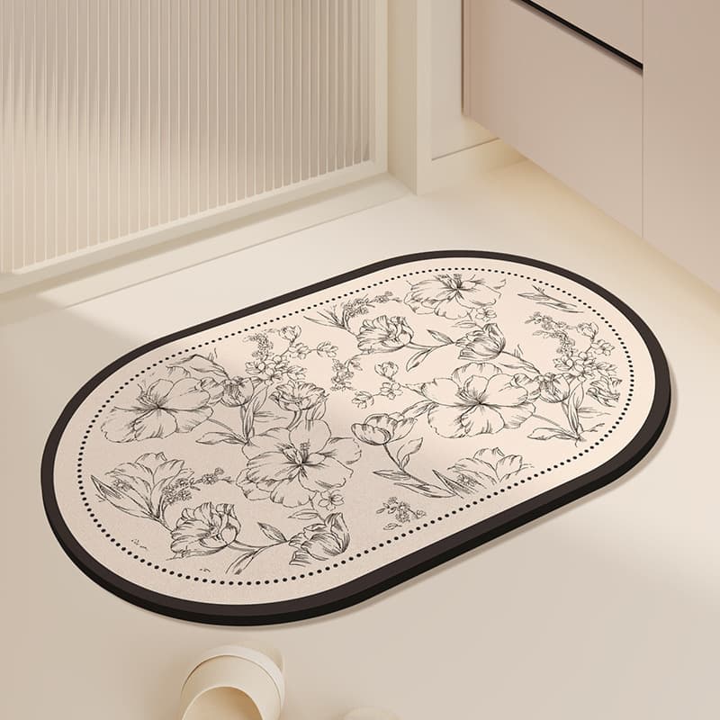 On behalf of the toilet, quick-drying floor mats, bathroom bathroom light luxury water-absorbent anti-slip door mats, diatom mud, medieval door mats 1