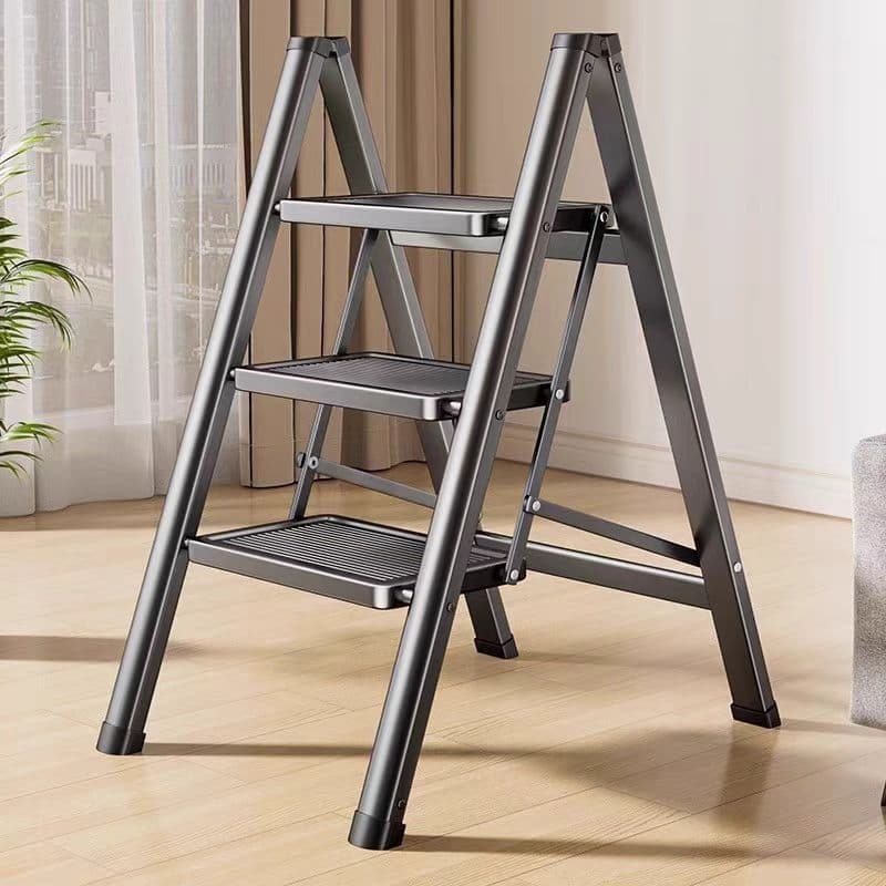 Wholesale herringbone ladder thickened carbon steel four-step ladder indoor small staircase household portable installation-free folding ladder 5