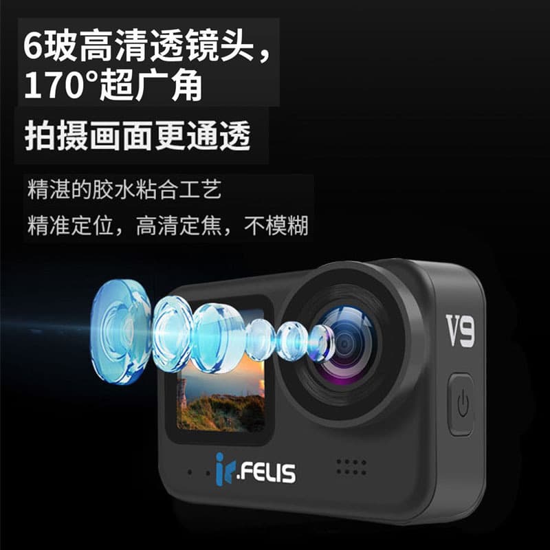 Cross-border supply bare metal waterproof 4k sports camera underwater diving anti-shake riding motorcycle camera recorder 3
