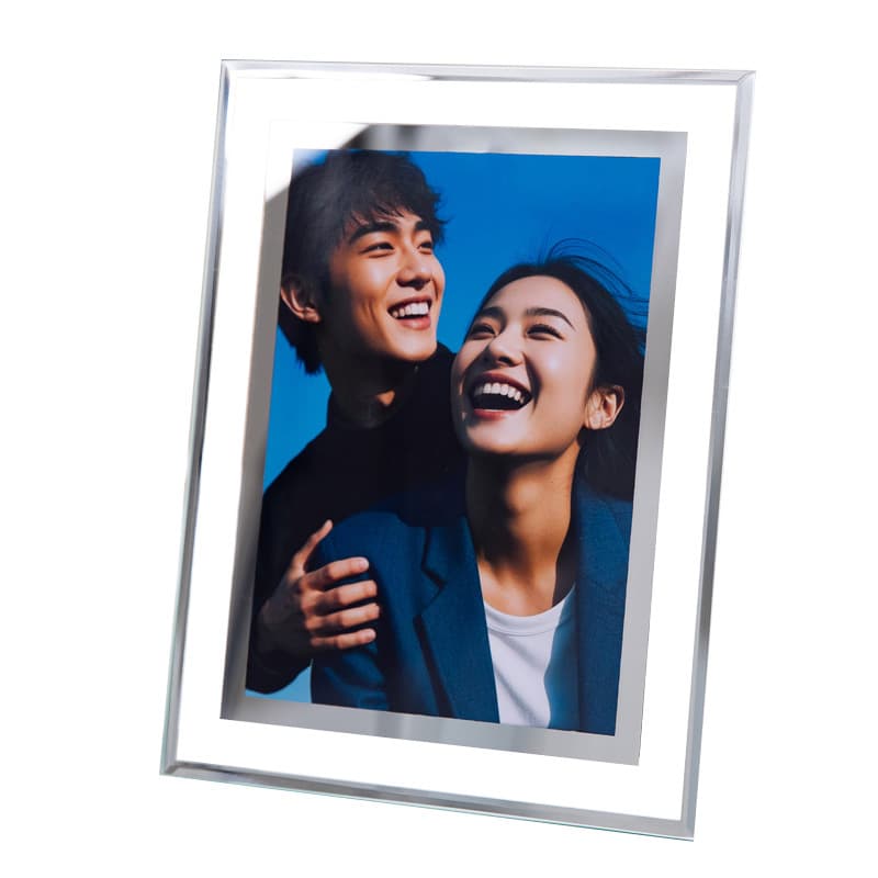 High-end glass photo frame table 6 inches 7 inches 8 inches a4 couple wedding photos transparent crystal photo frame empty frame wholesale 6