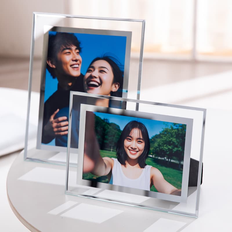 High-end glass photo frame table 6 inches 7 inches 8 inches a4 couple wedding photos transparent crystal photo frame empty frame wholesale 1