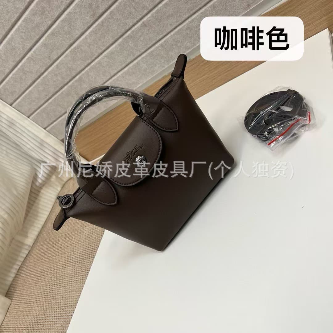 French Longchamp high-quality cowhide mini dumpling bag shoulder portable crossbody bag fashionable casual versatile women's bag trend 8