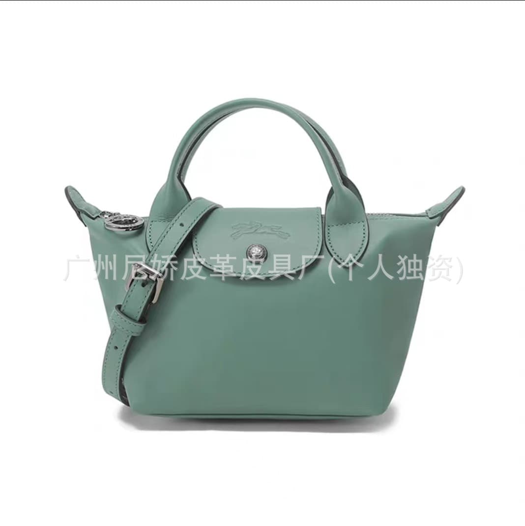 French Longchamp high-quality cowhide mini dumpling bag shoulder portable crossbody bag fashionable casual versatile women's bag trend 10