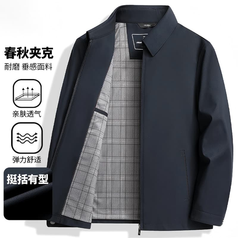 2025 new business lapel middle-aged and elderly dad cadre jackets for spring wear men's executive jackets 2