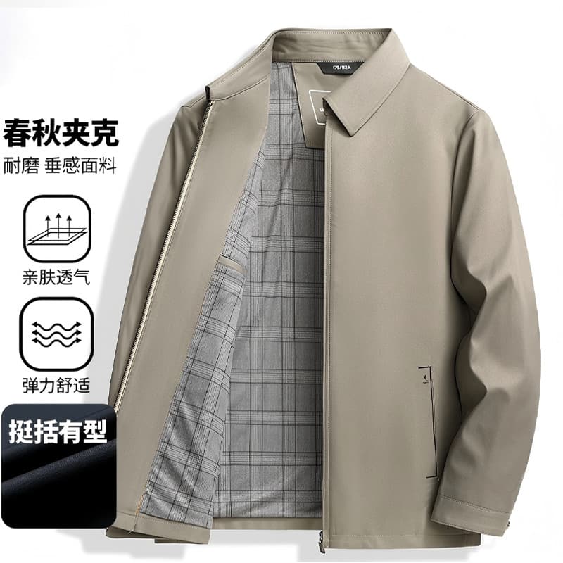 2025 new business lapel middle-aged and elderly dad cadre jackets for spring wear men's executive jackets 4