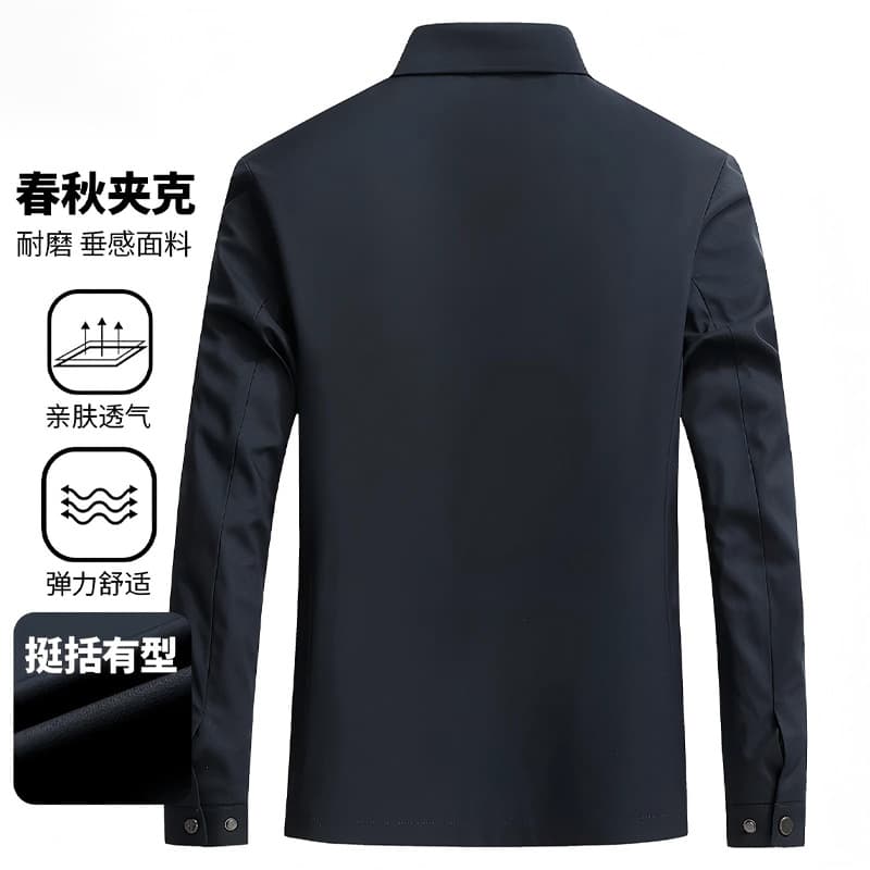 2025 new business lapel middle-aged and elderly dad cadre jackets for spring wear men's executive jackets 5