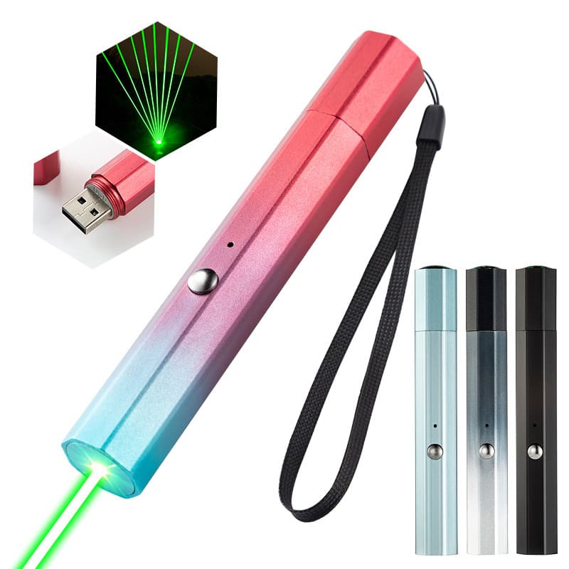 Rechargeable laser pointer sales sand table pointer indicator infrared laser lamp USB rechargeable long-range green laser flashlight 2
