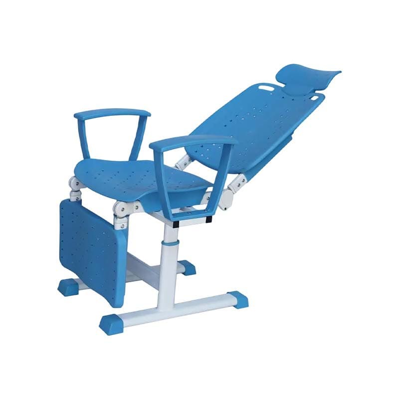 Liftable and reclining children's study table and chair combination school lunch break desk and chair nap bed folding chair for primary and secondary school students 5