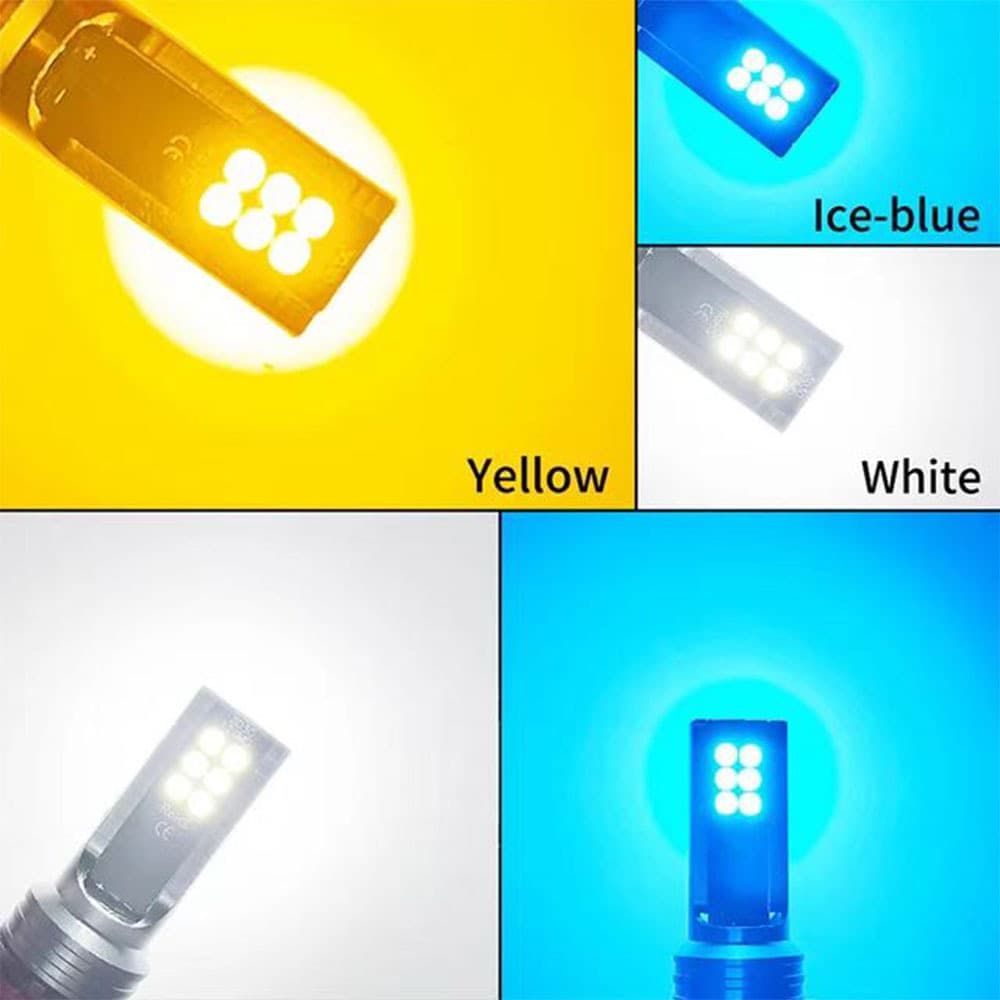 New fog light 3030 12SMD 24W H4 H7 H11 9005 H16 P13W LED fog light bulb 6