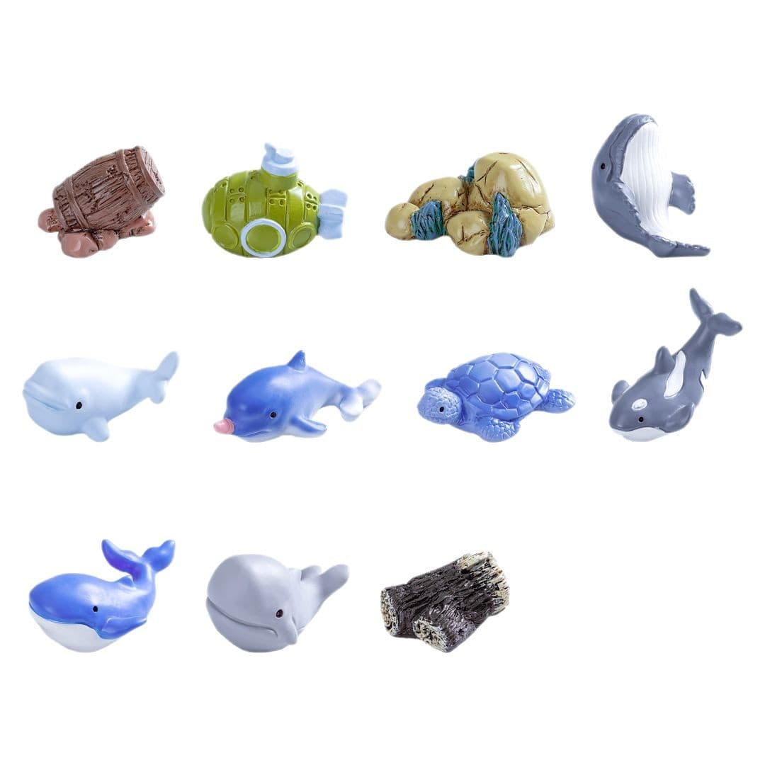 Micro landscape creative simulation whale turtle aquarium fish tank undersea landscaping diy decorative accessories mini small ornaments 6