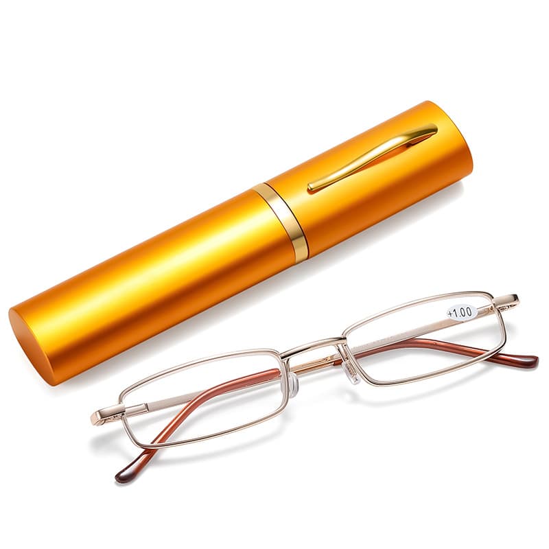 Ultra-light pen holder reading glasses for men and women, portable, elegant, compact, anti-blue light, fashionable, elderly reading glasses for men 6