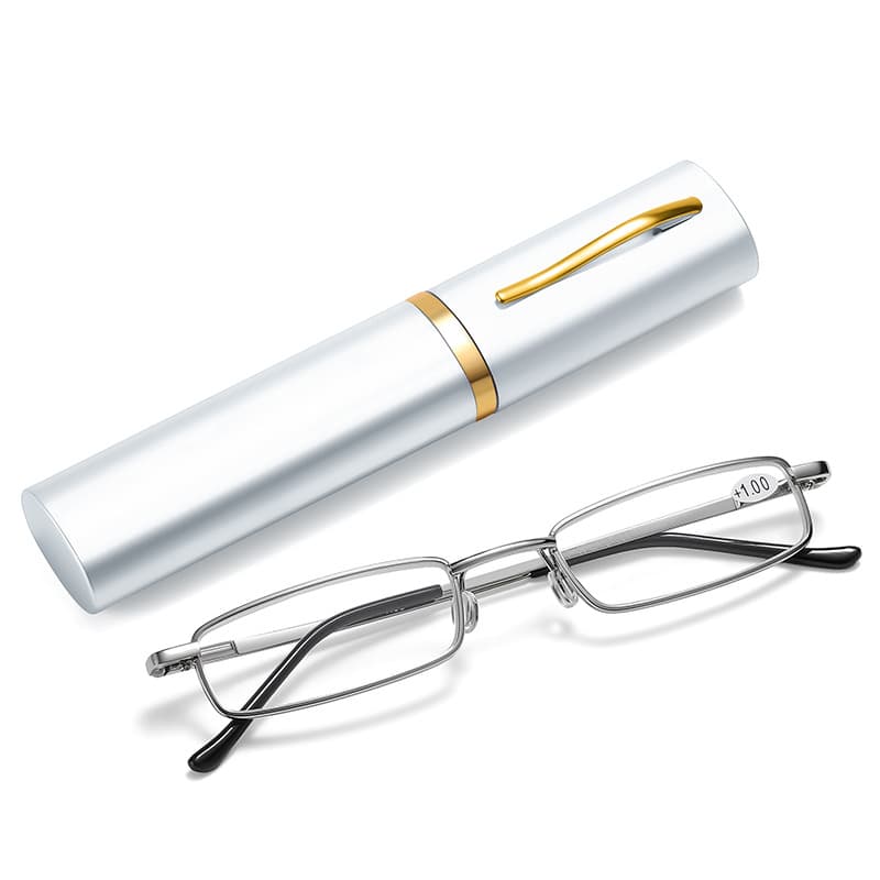 Ultra-light pen holder reading glasses for men and women, portable, elegant, compact, anti-blue light, fashionable, elderly reading glasses for men 7
