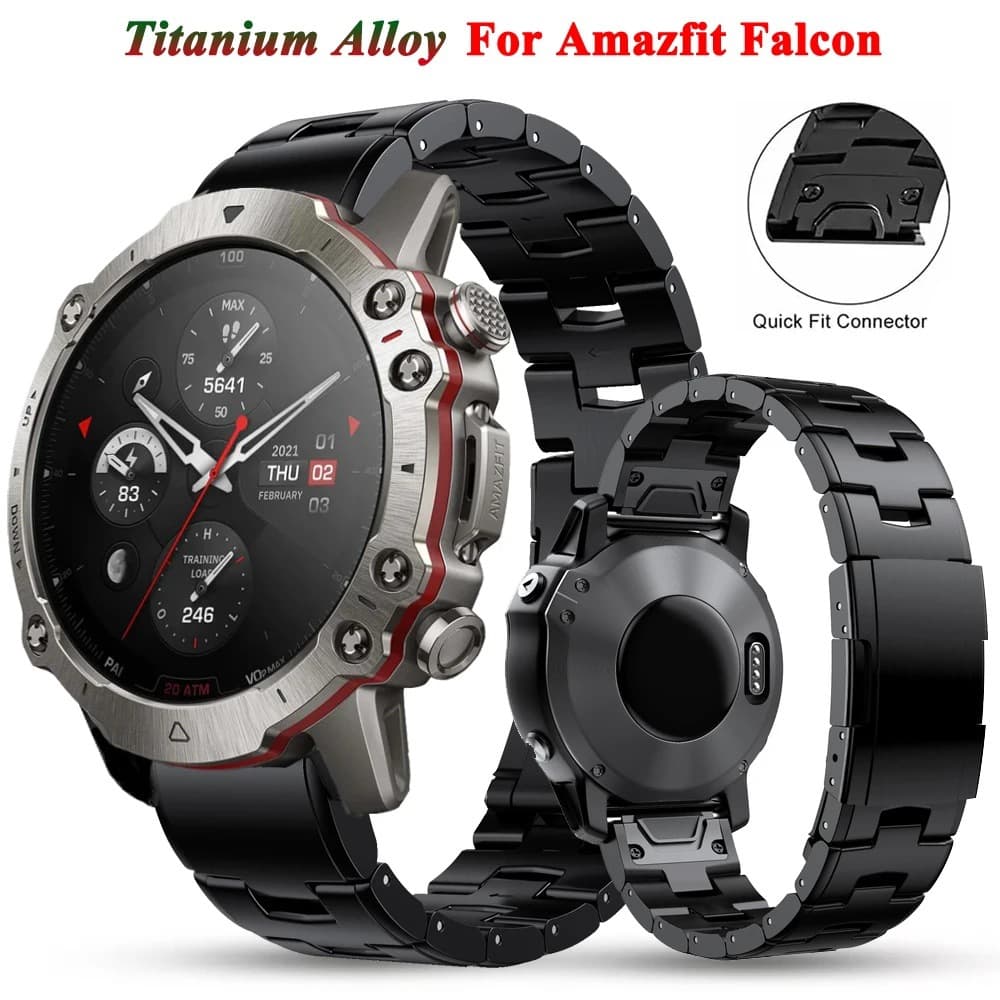 Suitable for AMAZFIT Huami Falcon 49mm smart watch titanium strap oracle titanium alloy strap 2