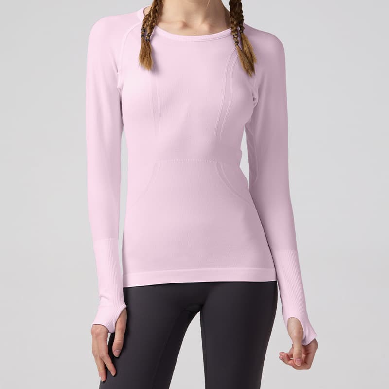 Lulu long-sleeved yoga clothes autumn and winter sports tops women's fitness clothes long-sleeved running quick-drying clothes Pilates training clothes 10