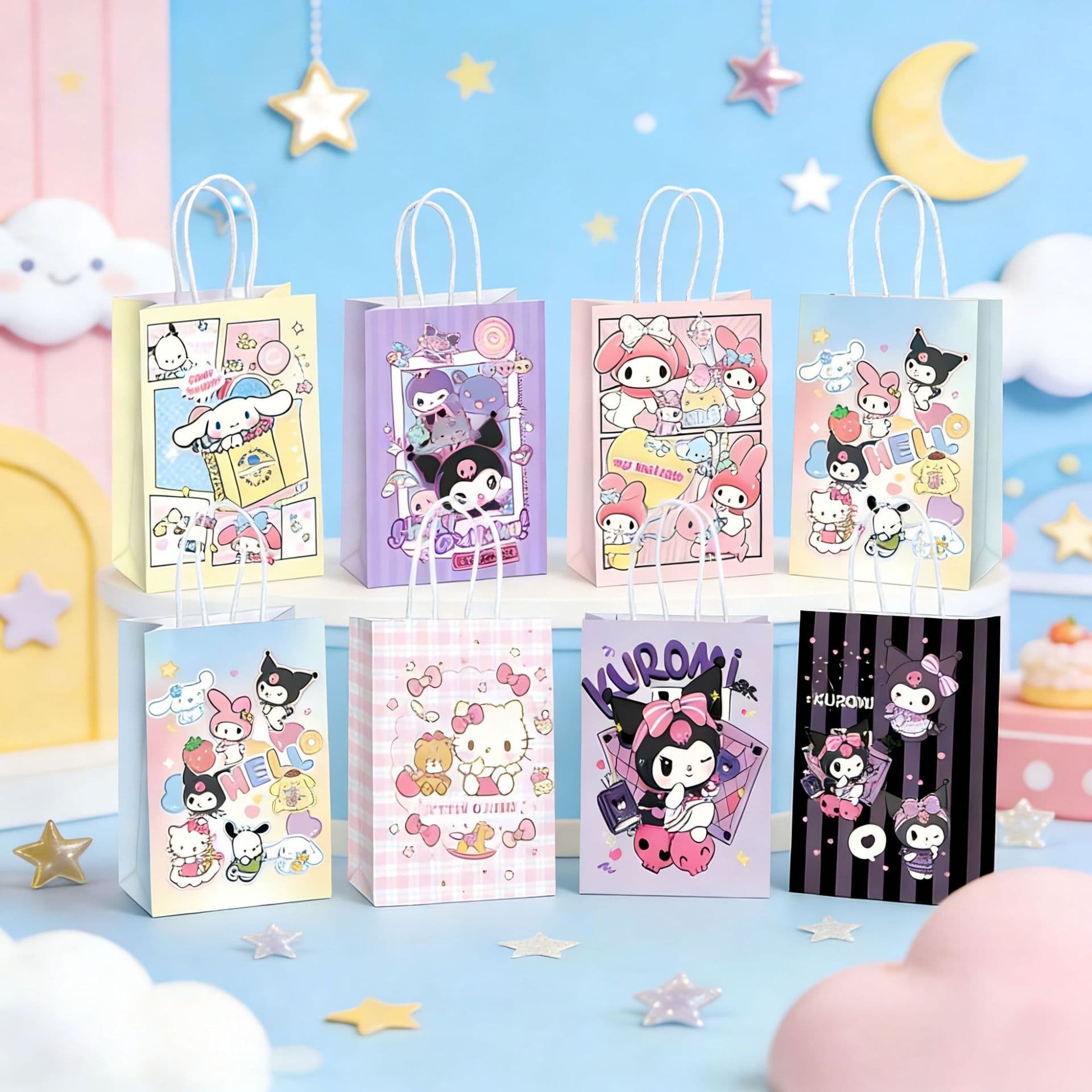 Sanrio Kuromi handbag children's souvenir gift bag school entrance banquet gift packaging paper bag environmentally friendly paper bag 2