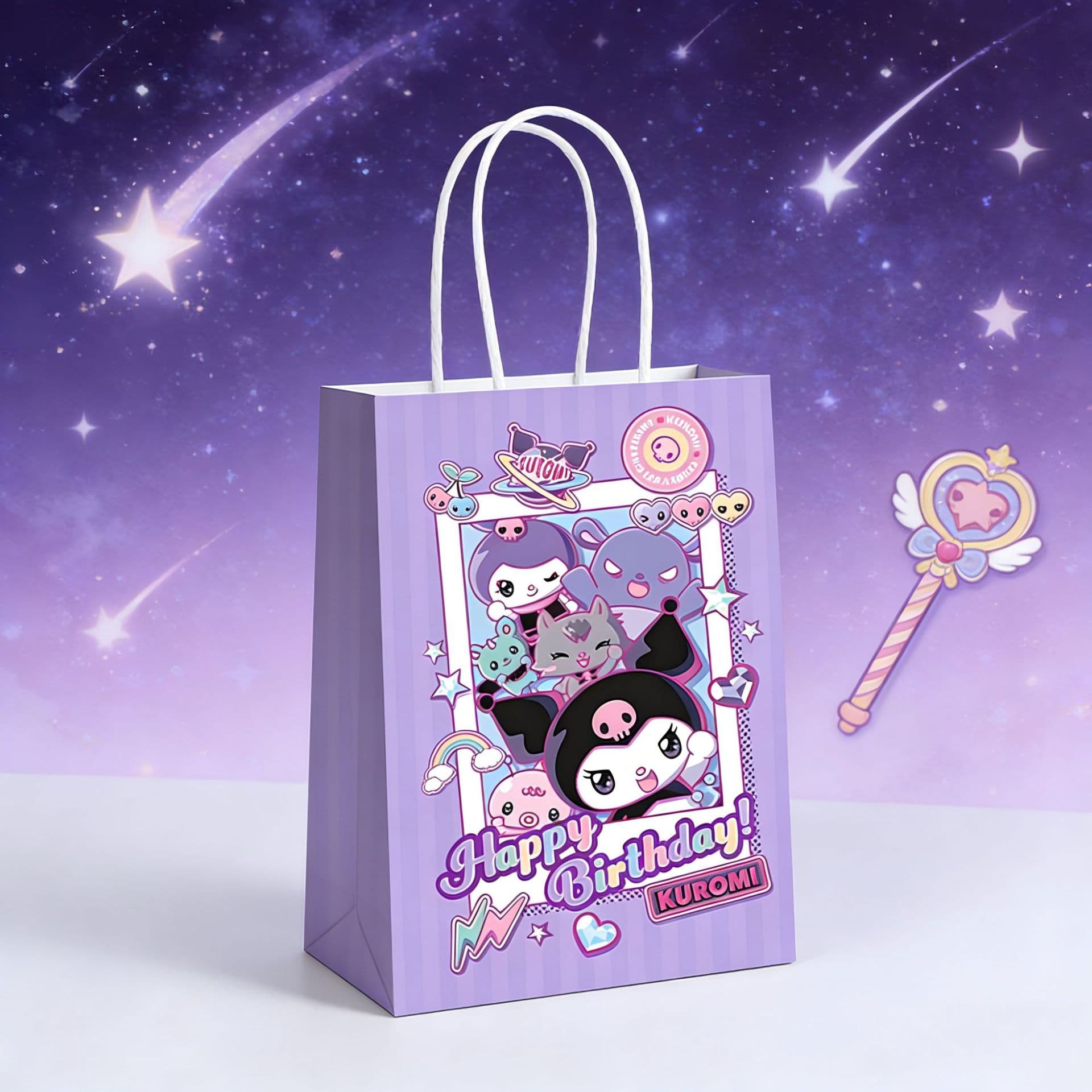 Sanrio Kuromi handbag children's souvenir gift bag school entrance banquet gift packaging paper bag environmentally friendly paper bag 8