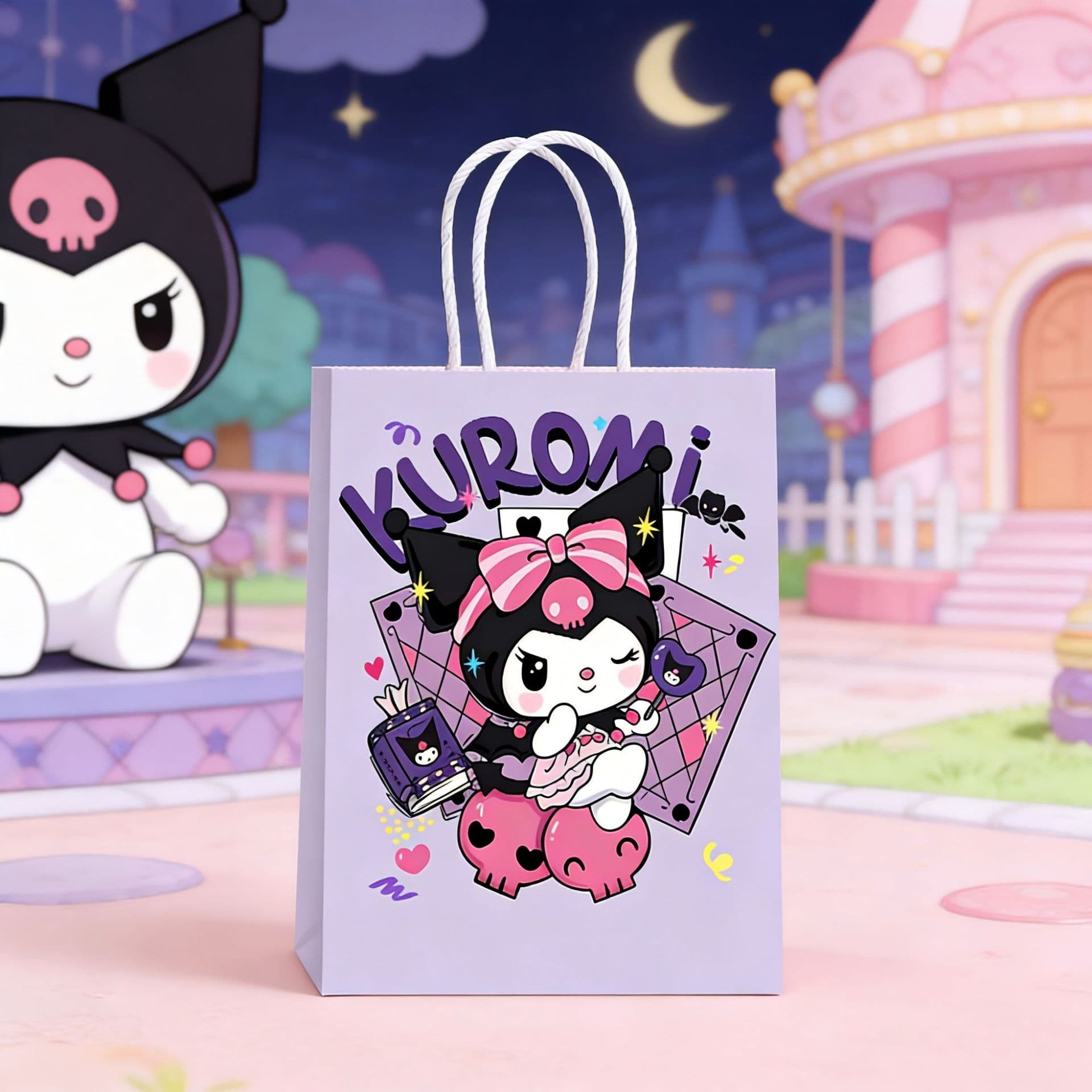 Sanrio Kuromi handbag children's souvenir gift bag school entrance banquet gift packaging paper bag environmentally friendly paper bag 9