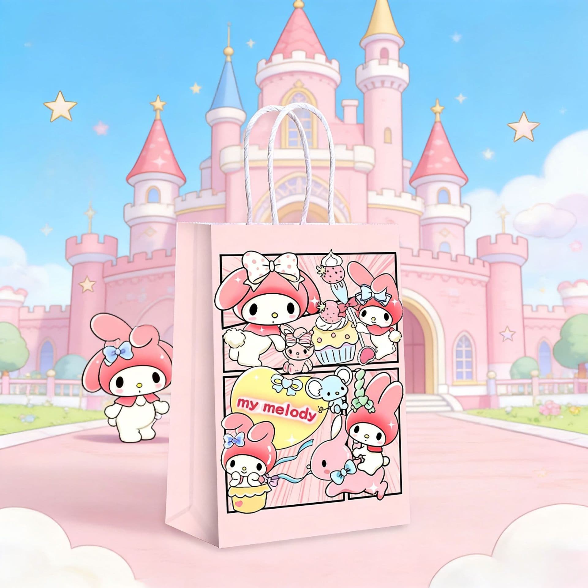 Sanrio Kuromi handbag children's souvenir gift bag school entrance banquet gift packaging paper bag environmentally friendly paper bag 10