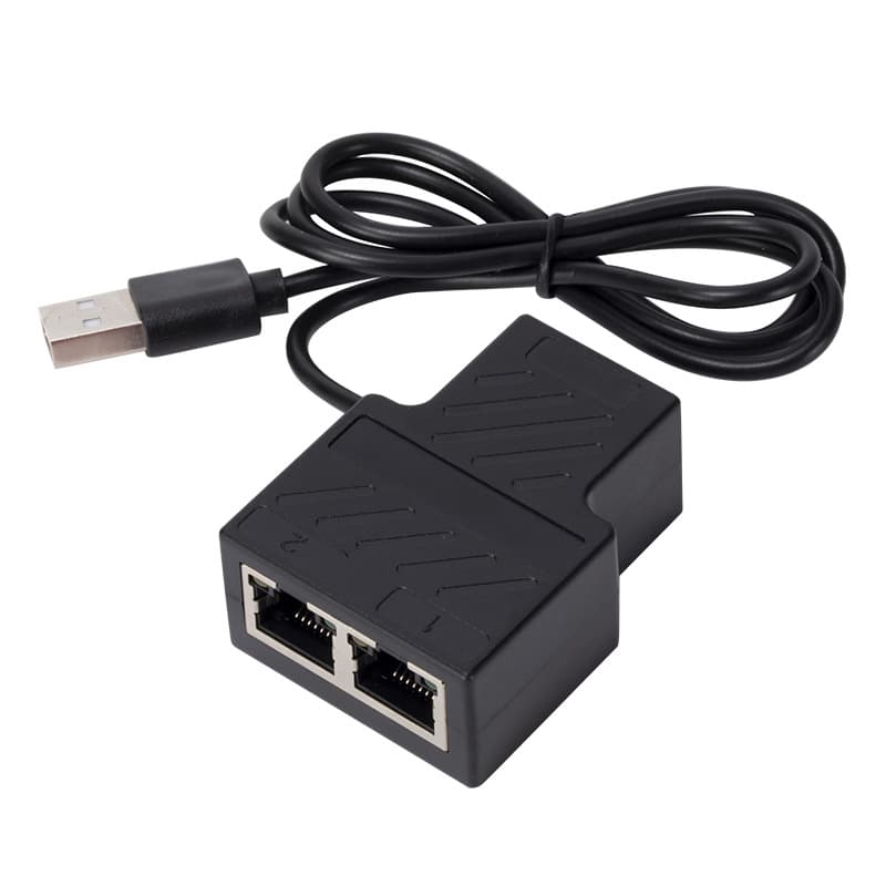 Industrial grade Gigabit network cable RJ45 splitter 1/2/4 aluminum alloy shell network switch 2 ports 4 ports 4