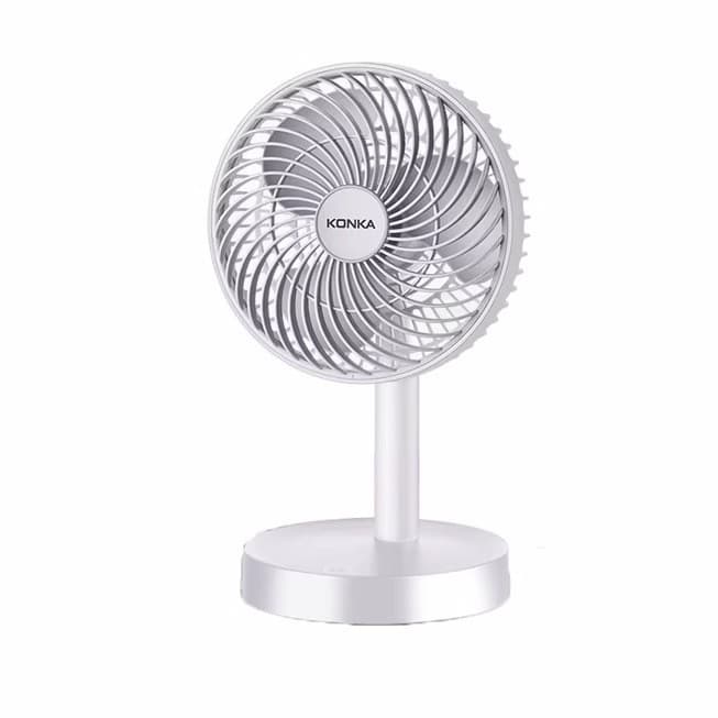 Konka small fan desktop electric fan USB charging portable small high wind student dormitory mini home 5