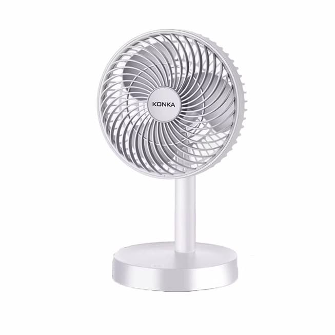 Konka small fan desktop electric fan USB charging portable small high wind student dormitory mini home 6