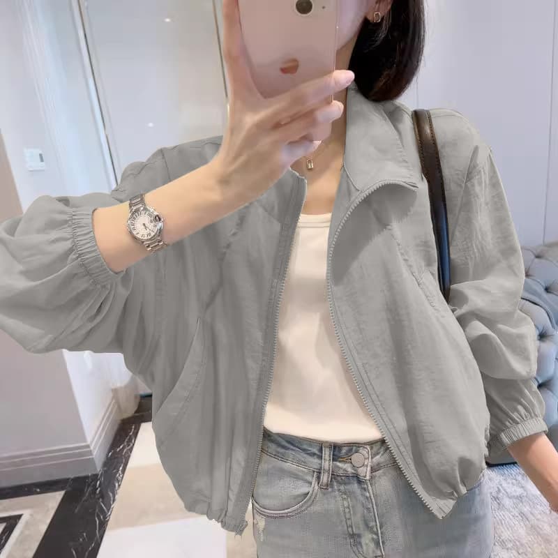 Sun protection clothing for women 2025 summer new style lazy style French casual fashion light and breathable sun protection clothing short coat for women 5