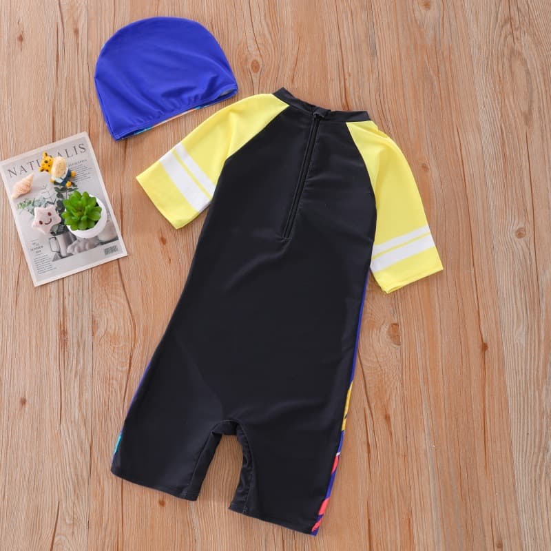 New children's swimsuit boy one-piece medium and large children's swimsuit male baby cartoon little penguin swimsuit sun protection UPF50+ 3