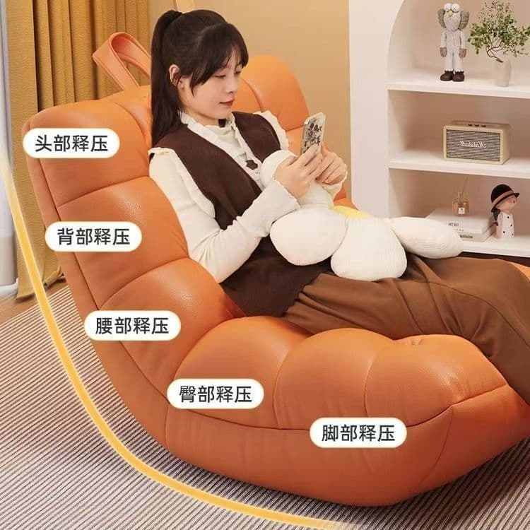 Internet celebrity lazy sofa reclining and sleeping bean bag caterpillar recliner bedroom small sofa balcony leisure single seat 4
