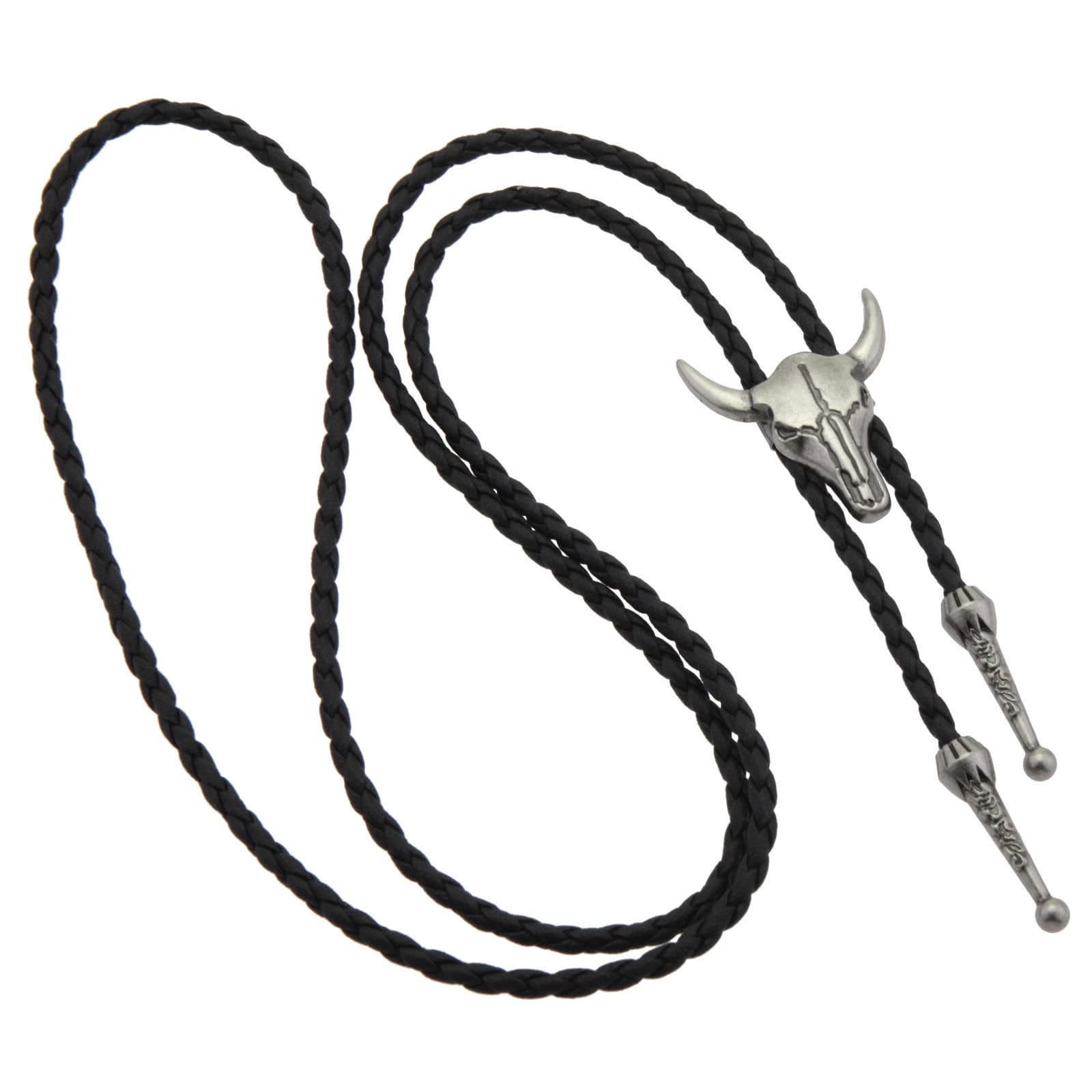 European and American cross-border creative tie necklace rope alloy cow scalp rope necklace fashion retro zipper scalp necklace 4