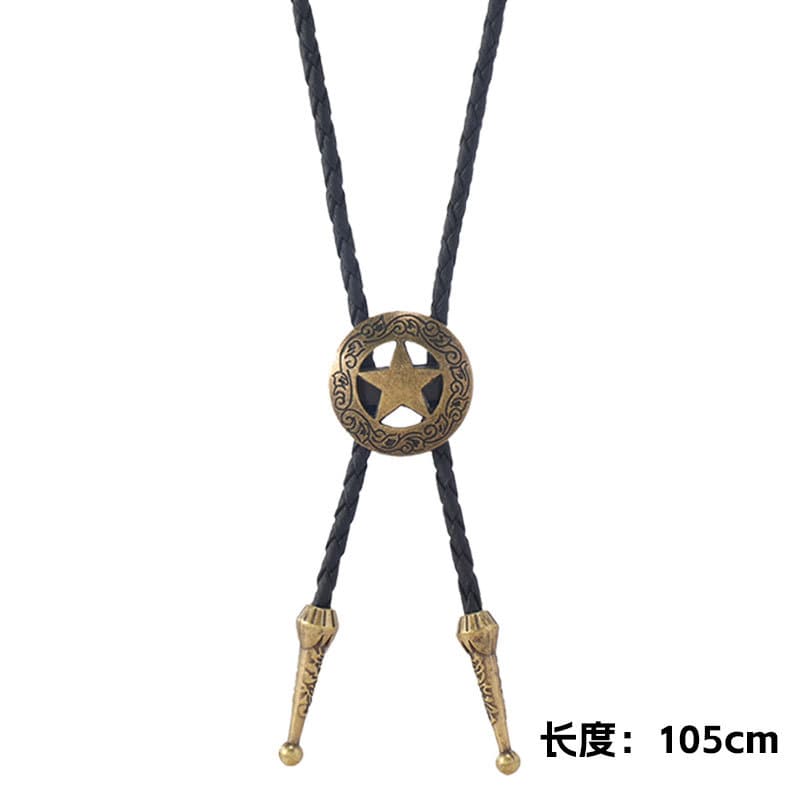 European and American cross-border creative tie necklace rope alloy cow scalp rope necklace fashion retro zipper scalp necklace 7