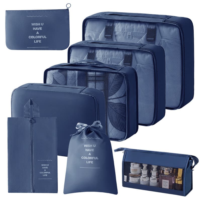 Cross-border travel storage bag, eight-piece suit storage bag, clothing organization, portable large-capacity suitcase, clothing classification 3