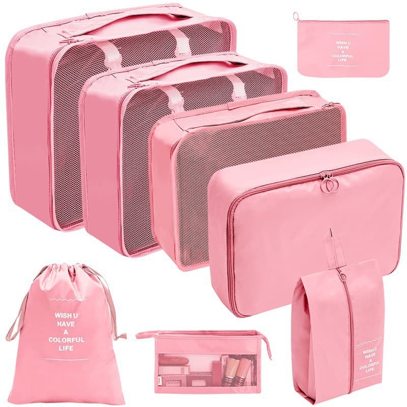 Cross-border travel storage bag, eight-piece suit storage bag, clothing organization, portable large-capacity suitcase, clothing classification 8