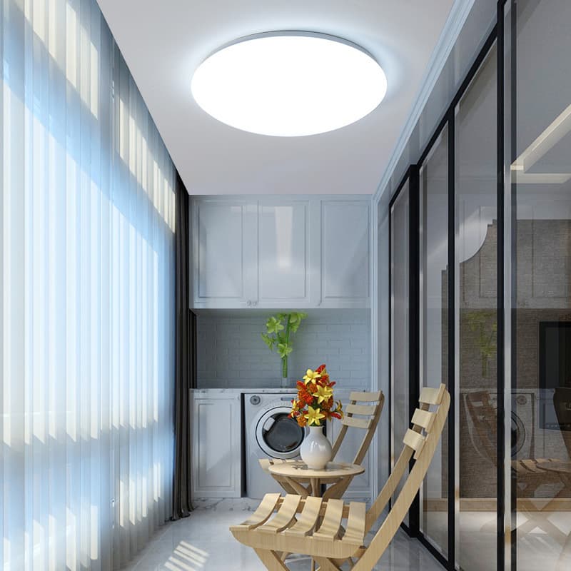 led round super bright simple lamp bedroom lamp balcony lamp corridor engineering lamp bread lamp all white lamp ceiling lamp 3