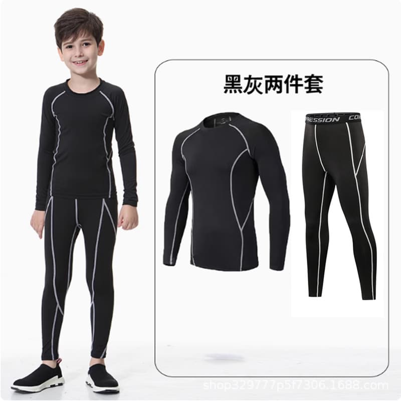 Children's tights training clothes set sports fitness men's and women's basketball and football bottoms quick-drying breathable bottoms 8